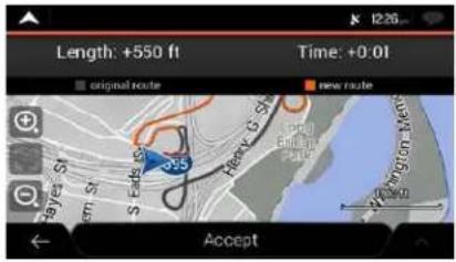 Length: +550 ft Time: +0:01 original route new route Hayes St. S. Eads Rd. 935 Hess V. G. St. P.O. Bolton Ave. 2012 Washington-Mcau Accept