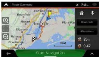 Route Summary Bloomfield Newark Elizabeth Rahway Woodbridge Perth Amboy Cliffside Park New York Floral Park Start Navigation Route Info Alternatives 25 0:47