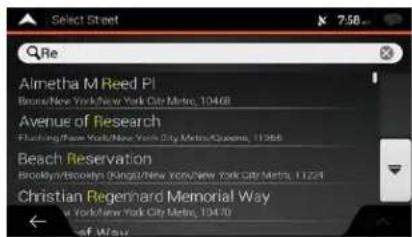 Select Street 7:58... QRe Almetha M Reed Pl Brook/New York/New York City Metro, 10468 Avenue of Research Flushing/New York/New York City Metro/Queens, 11366 Beach Reservation Brooklyn/Brooklyn (King)/New York/New York City Metro, 11224 Christian Regenhard Memorial Way New York/New York City Metro, 104.70 ← of Way