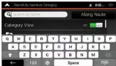 Search by Name or Category 806... Search by Name Along Route Category View on Q W E R T Y U I O P A S D F G H J K L Z X C V B N M ← 123 Space