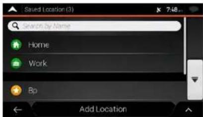 Saved Location (3) Search by Name Home Work Bp Add Location