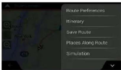 Route Preferences Itinerary Save Route Places Along Route Simulation