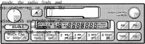 mode the radio finds and extonation/rep or daves the AUDIO CONTROL on MODE option push and hold the o "LONE" until the 100 MHz AVI PA SINK NET SEEK PACS SW 3 4 5 RPS RPT 6 RANC TAPC CD