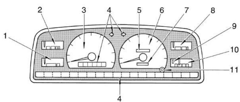 Diagram of a dual-camera display with numbered parts for labeling and measurement indicators
