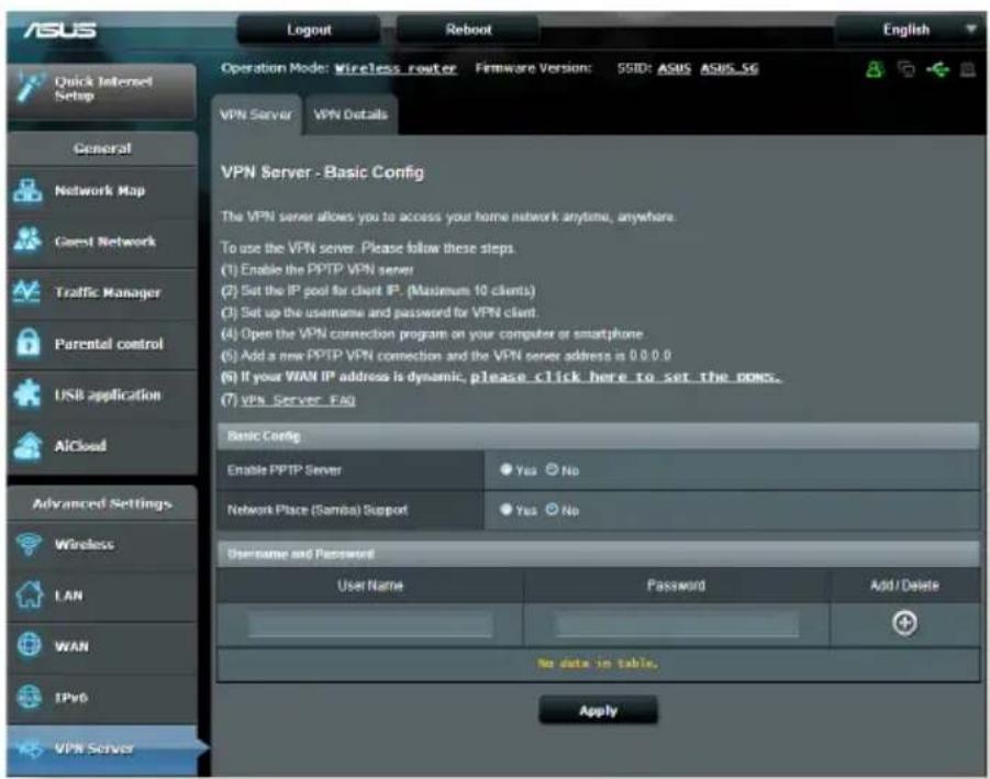 ASUS RT-AC65U - VPNサーバー - 1