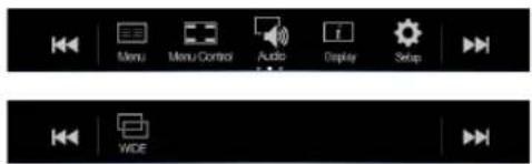 Menu Menu Control Audio Display Setup WIDE