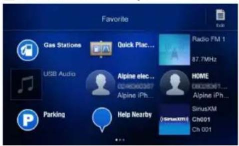ALPINE INE-W967HD - Favorite Function - 1