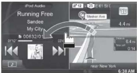 iPod Audio Running Free Sandee My City 01'12' 00632/01 03'4' near New York 6:38 AM 6.4 ms New 2nd 0:14 4.4 mi