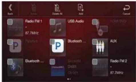 Radio FM 1 87.7MHz USB Audio P Bluetooth ... Bluetooth ... Bluetooth ... Audio Chid01 Chid02 USB DVD Aux Radio FM 2 87.7MHz