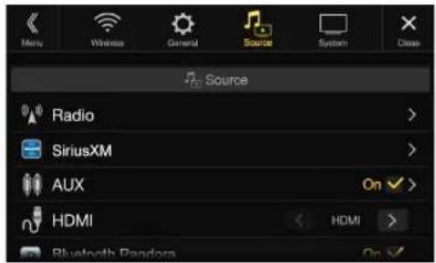 Radio SiriusXM AUX HDMI Bluetooth Pandora