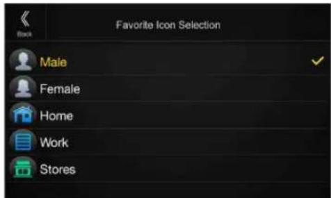 Favorite Icon Selection Male Female Home Work Stores