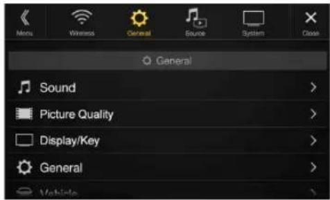 General Sound Picture Quality Display/Key General