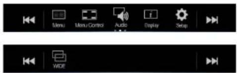 Menu Menu Control Audio Display Setup WIDE