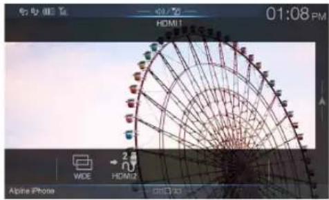 ALPINE X209D - Screen example when the HDMI Setup is "HDMI 1" - 1