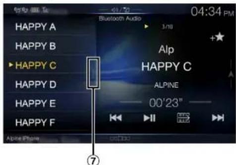 04:34 PM HAPPY A HAPPY B HAPPY C HAPPY D HAPPY E HAPPY F Alpine iPhone 60/70 Bluetooth Audio 3/10 Alp HAPPY C ALPINE 00'23" ←→ ←→ ←→ BPG BPG ⑦