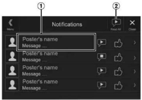 Notifications Poster's name Message .... Poster's name Message .... Poster's name Message .... Poster's name Message ....
