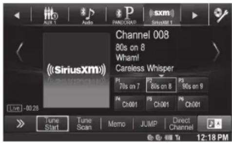 Channel 008 80s on 8 Whaml Careless Whisper P1 70s on 7 P2 80s on 8 P3 90s on 9 P4 Ch001 P5 Ch001 P6 Ch001 Live -00:28 Tune Start Tune Scan Memo JUMP Direct Channel 12:18 PM