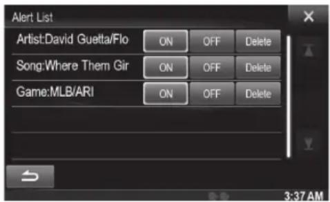 Alert List Artist:David Guetta/Flo ON OFF Delete Song:Where Them Gir ON OFF Delete Game:MLB/ARI ON OFF Delete