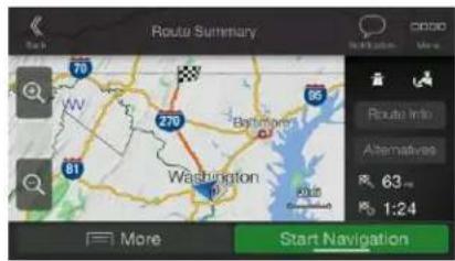 Route Summary 70 W 270 Baltimore 95 Washington 81 Route Info Alternatives 63- 1:24 More Start Navigation