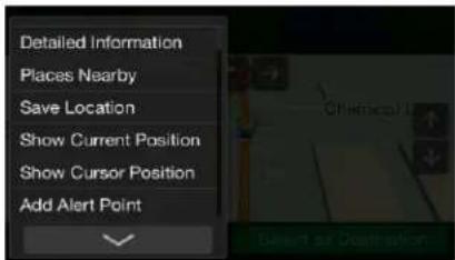 Detailed Information Places Nearby Save Location Show Current Position Show Cursor Position Add Alert Point