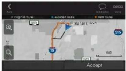 original route avoided route new route Sahara Ave 515 15 Accept