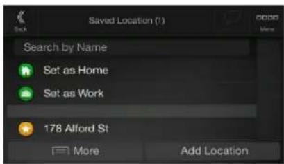 Saved Location (1) Search by Name Set as Home Set as Work 178 Alford St More Add Location