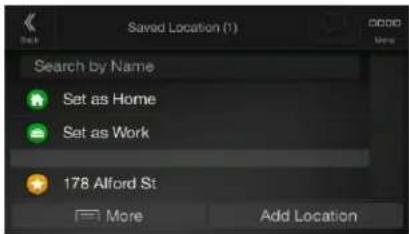 Saved Location (1) Search by Name Set as Home Set as Work 178 Alford St More Add Location