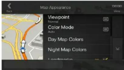 Map Appearance Viewpoint Normal Color Mode Auto Day Map Colors Night Map Colors