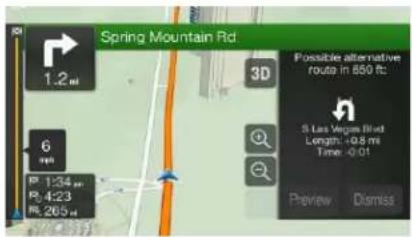 Spring Mountain Rd 1.2 mi 6 min R: 1:34 pm R: 4:23 R: 265 m 3D Possible alternative route in 650 ft. S Las Vegas Blvd Length: -10.8 mi Time: -0.01 Preview Dismiss