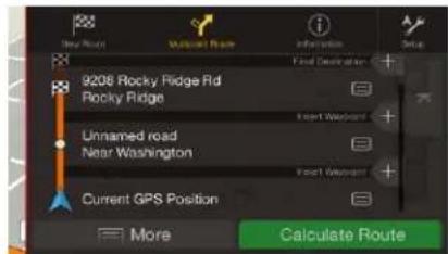 New Route Warrant Route Information Setup 9208 Rocky Ridge Rd Rocky Ridge Final Destination Unnamed road Near Washington Koid Warrant Koid Warrant Current GPS Position More Calculate Route