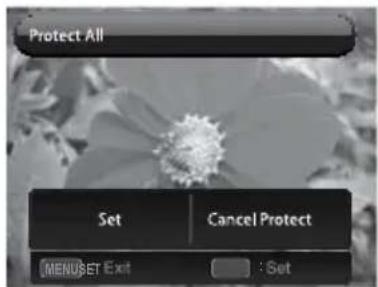 Protect All Set Cancel Protect MENUSET Ext : Set