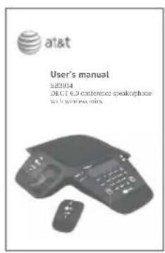 at&T User's manual SEP2014 DECT 16.0 conference speakerphone win wireless links