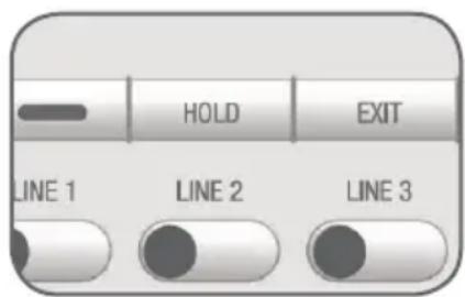 HOLD EXIT LINE 1 LINE 2 LINE 3