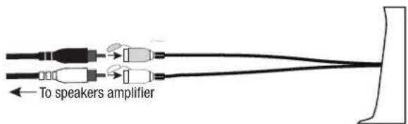 To speakers amplifier