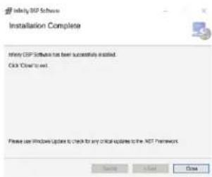 Intel BXP Software Installation Complete Intel BXP Software has been successfully installed. Click Close to set. Please use Windows Update to check for any critical updates to the NET Framework.