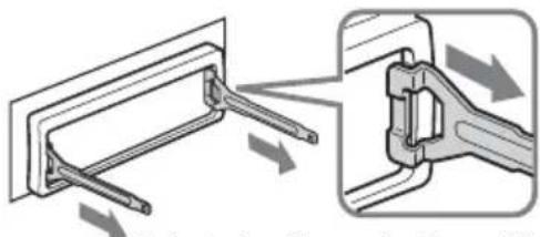 SONY CDX-GT150S - Extraiga el marco de protección. - 1