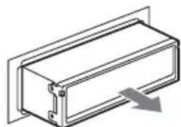 Isometric line drawing of a rectangular electronic component with a downward arrow indicating compression (no text or symbols)