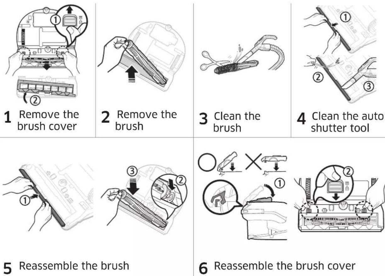 SAMSUNG SR20M7070WS - Cleaning the brush and Auto shutter tool - 1