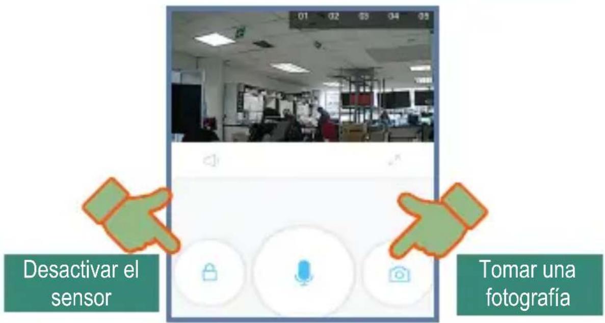 Desactivar el sensor Tomar una fotografía