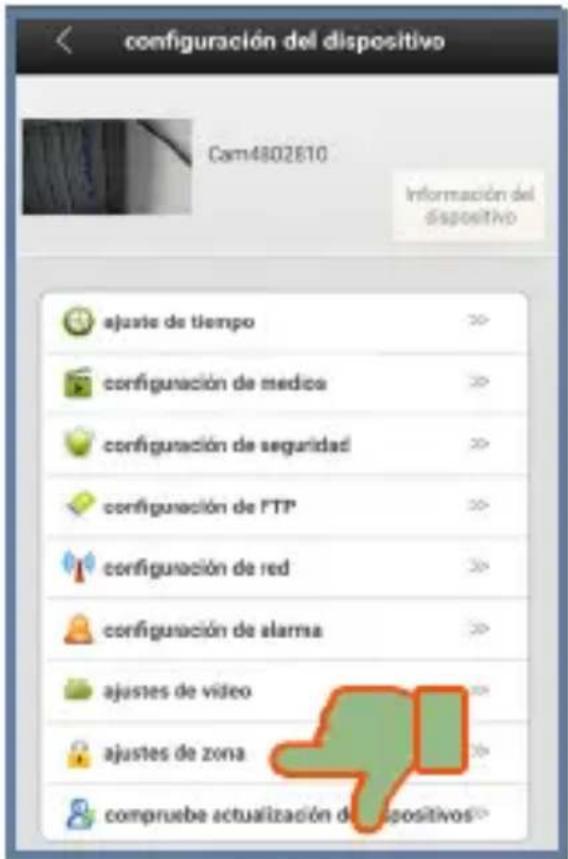 Steren CCTV-2123 - Select zone settings. - 1