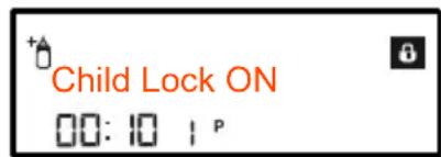 Child Lock ON 00:10 1 P