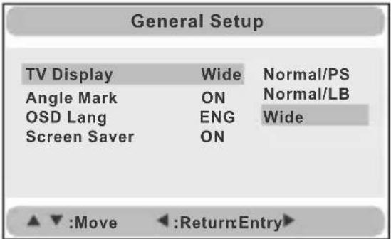 SYLVANIA SDVD9019 - General Setup Page - 1