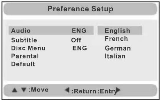SYLVANIA SDVD9019 - Preference Page - 1
