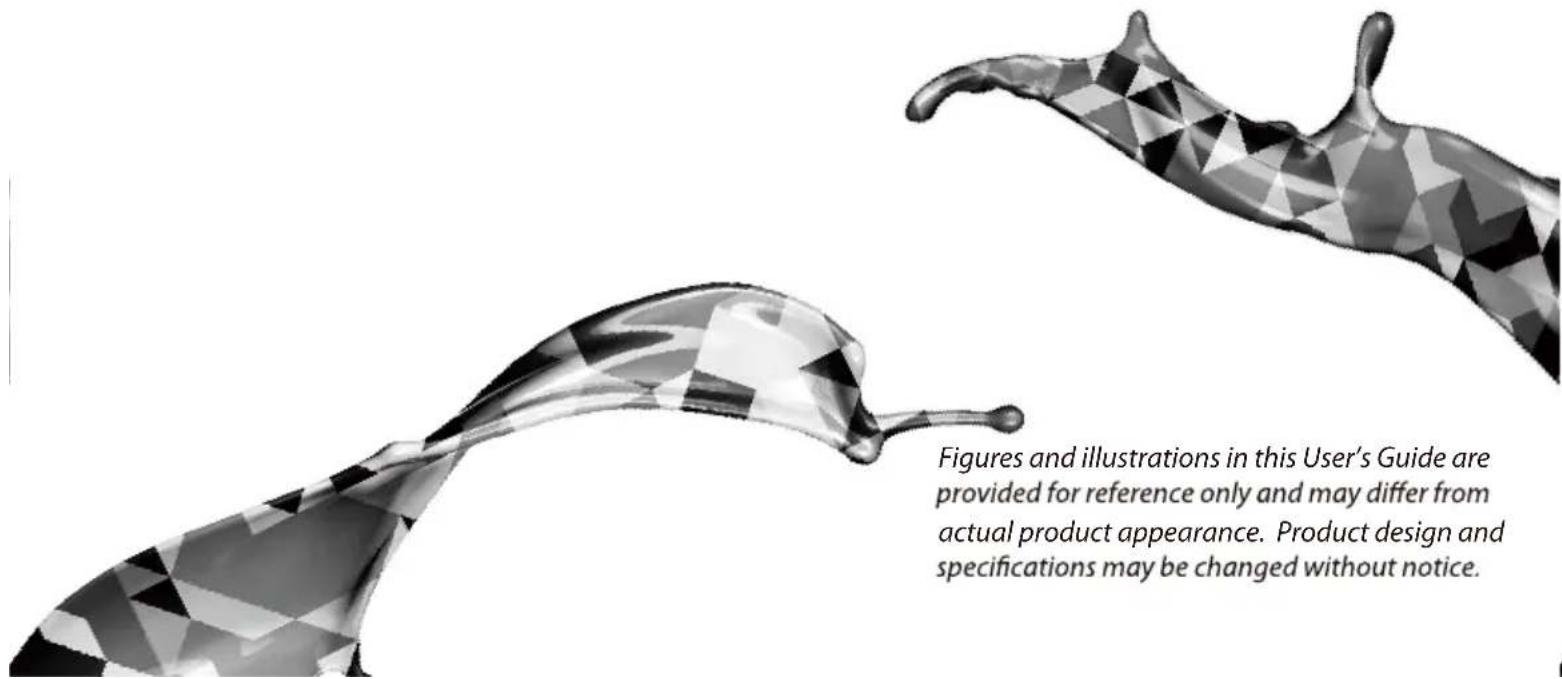 Figures and illustrations in this User's Guide are provided for reference only and may differ from actual product appearance. Product design and specifications may be changed without notice.