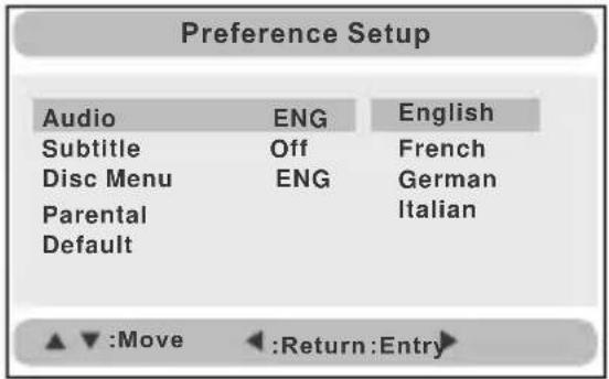 SYLVANIA SDVD8739 - Preference Page - 1