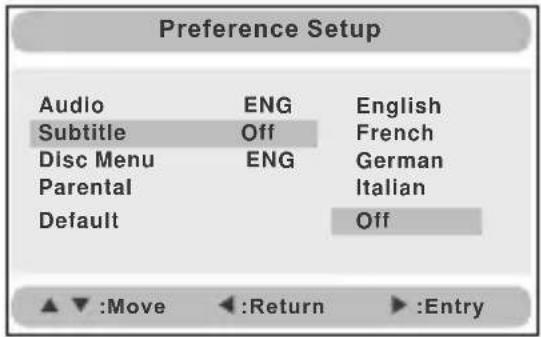 SYLVANIA SDVD8739 - Preference Page - 2