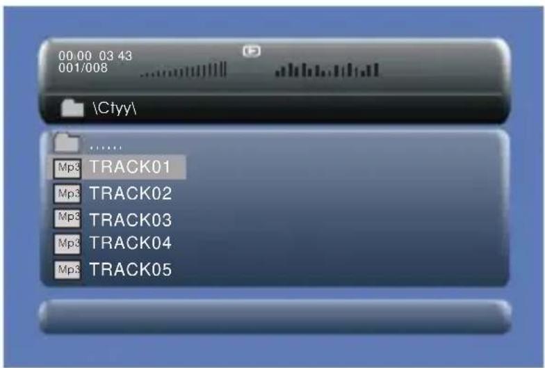 00:00 03 43 001/008 \Ctyy\ ... Mp3 TRACK01 Mp3 TRACK02 Mp3 TRACK03 Mp3 TRACK04 Mp3 TRACK05