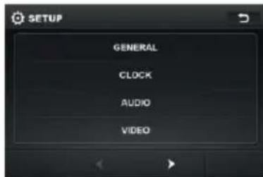SETUP GENERAL CLOCK AUDIO VIDEO
