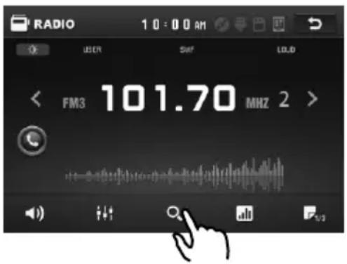 RADIO 10:00 AM USER SNP LOAD FM3 101.70 MHz 2 > + - + - + - + - + - + - + - + - + - + - + -