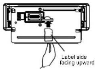 Label side facing upward